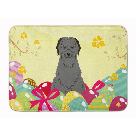 Carolines Treasures Easter Eggs Briard Black Machine Washable Memory Foam Mat BB6081RUG